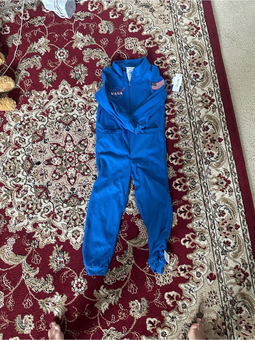 NASA Kids Blue One-Piece Pajama Jumpsuit